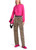 MARC CAIN Soft Moon Rock Welby Wide Trousers In Nicki Velvet