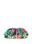 MARC CAIN Deep Moss Floral Print Satin Clutch Bag
