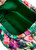 MARC CAIN Deep Moss Floral Print Satin Clutch Bag