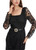 MARC CAIN Black Waist Belt With Rhinestone Buckle