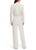 Marc Cain Smoke Weida High Waist Wide Trousers, Fifties-Inspired Fabric, Wide Leg, High Waist, Pleated Front, Four Pockets.