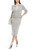 Marc Cain Smoke Elegant Cardigan with Herringbone Knit and Contrasting Piping.