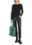 Marc Cain Black Slim Fit T-Shirt with Extra-Long Sleeves and Crew Neck.