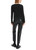 Marc Cain Black Slim Fit T-Shirt with Extra-Long Sleeves and Crew Neck.