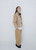 YERSE Beige Faux Shearling Toggle Coat