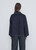YERSE Navy Wool Trimmed Button Coat