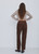 YERSE Chocolate Wide-Leg Corduroy Pants