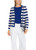 MARC CAIN ADDITIONS Deep Royal Blue Striped Cardigan "Rethink Together" | YA 39.05 M12