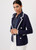 MONARI Deep Ocean Blazer With Contrasting Stripes | 409347