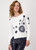 MONARI Off-White Knitted Jumper With Floral Knit | 409469