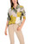 MARC CAIN COLLECTIONS Deep Pearl Blouse With Floral Pattern | YC 51.01 W12