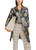 MARC CAIN COLLECTIONS Sage Powder Floral Jacquard Coat With Lurex | YC 11.06 W24