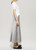 LUISA CERANO Gray Satin Skirt | 518279/3710-0151