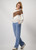 MONARI White Knitted Jumper With Intarsia Pattern | 409466