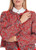 MARC CAIN COLLECTIONS Flame Red Bolero In Melé - 100% Cotton | YC 31.18 W61