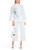 MARC CAIN COLLECTIONS White Organic Cotton Shirt Blouse With Print | YC 51.34 W94