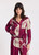 LAUREN VIDAL Raspberry Plant Print Viscose Shirt With Tone-On-Tone Buttons | DINA