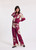 LAUREN VIDAL Raspberry Plant Print Viscose Shirt With Tone-On-Tone Buttons | DINA