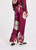 LAUREN VIDAL Raspberry Soft Viscose Pants With Plant Print And Flowing Cut | GALIA