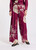LAUREN VIDAL Raspberry Soft Viscose Pants With Plant Print And Flowing Cut | GALIA