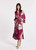LAUREN VIDAL Raspberry Adjustable V-Neck Dress With Japanese-Inspired Tie Front | SAKO