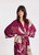 LAUREN VIDAL Raspberry Adjustable V-Neck Dress With Japanese-Inspired Tie Front | SAKO