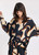 LAUREN VIDAL Graphic Loose Viscose Shirt With Batwing Sleeves And Mandarin Collar | ENZO