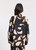 LAUREN VIDAL Graphic Loose Viscose Shirt With Batwing Sleeves And Mandarin Collar | ENZO