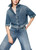 MARC CAIN SPORTS Vintage Blue Rethink Together Denim Blouse | ZS 51.12 D03