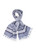 MARC CAIN COLLECTIONS Bluish Violet Airy Scarf With Ornamental Design | ZC B4.18 Z05