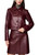 MARC CAIN COLLECTIONS Bright Maroon Short Leather Jacket With Collar | ZC 31.01 L01
