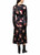 MARC CAIN COLLECTIONS Black Silk Dress With Floral Print | ZC 21.10 W28