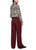 MARC CAIN COLLECTIONS Bright Maroon Wichita High Waist Wide Fit Trousers | ZC 81.09 J10