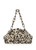 MARC CAIN COLLECTIONS Soft Cappuccino Knitted Clutch Bag With Leopard Print | ZC TL.01 M70