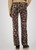MONARI Brown Straight-Leg Leopard-Print Trousers | 809182