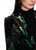 MARC CAIN COLLECTIONS Dark Jade Green Velvet Blazer With Feather Print | ZC 34.19 W79