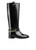 MARC CAIN COLLECTIONS Black Leather Riding Boots With Detail | ZC SA.04 L34