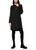 MARC CAIN SPORTS Black Dress With Zip And Gathered Detail | ZS 21.23 W48
