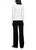 MARC CAIN SPORTS Off-White Ribbed Shirt With Shiny Collar | ZS 48.44 J55