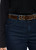 MARC CAIN SPORTS Milk Coffee Leather Belt With Leopard Print | ZS G1.05 L41