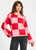 POM AMSTERDAM Red Pullover - Checks | SP9311
