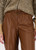 MONARI Brown Straight Leg Faux Leather Pants | 809270