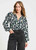 POM AMSTERDAM White Blouse - Violet Wild Flowers Ecru | SP9287