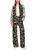 MARC CAIN SPORTS Black Blouson Jacket With Animal Print | AS 31.04 J03