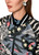 MARC CAIN SPORTS Black Blouson Jacket With Comic Print | AS 31.13 W23