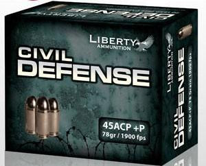Liberty Civil Defense Handgun Ammunition .45 ACP (+P) 78 gr 1900 fps SCHP 20/ct