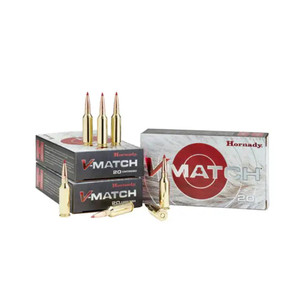 Hornady V-Match Rifle Ammunition .22 Creedmoor 69 gr ELD-VT 3550 fps 20/ct