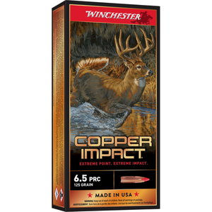 Winchester Copper Impact Rifle Ammunition 6.5 PRC 125 gr. BT 3100 fps 20/ct