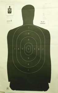 Speedwell Official NRA Police Qualification Silhouette Police Silhouette - Black - 50 yd. 24" X 45" 100/Pack