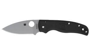 SPYDERCO SHAMAN LTWT 3.58" BLK/SLV